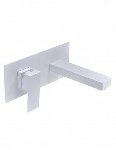 Grifo de lavabo empotrado blanco - negro SUIZA de Imex