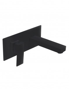 Grifo de lavabo empotrado blanco - negro SUIZA de Imex 2