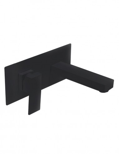 Grifo de lavabo empotrado blanco - negro SUIZA de Imex