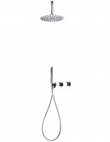 Conjunto ducha empotrado techo cromo termostática modelo BREDA de Imex