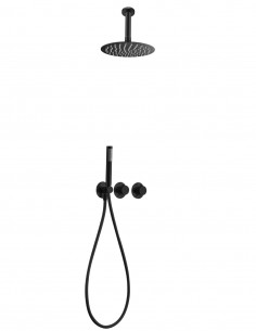 Ducha empotrado techo termostática negro o black gun metal BREDA NG