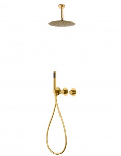 Ducha oro u oro rosa empotrado techo termostática - BREDA de Imex
