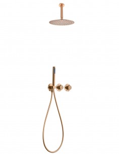 Ducha oro u oro rosa empotrado techo termostática - BREDA de Imex 2
