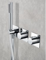 Ducha empotrada techo cromo termostática detalle