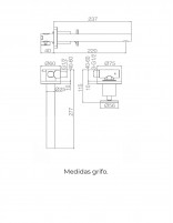 Grifo lavabo empotrado cromo croquis