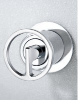 Grifo lavabo empotrado cromo detalle maneta