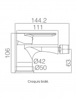 Imex grifo bidé croquis