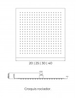 Rociador cuadrado croquis