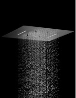 Rociador rectangular con premarco negro mate