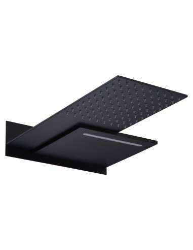 Rociador rectangular 2 vías negro