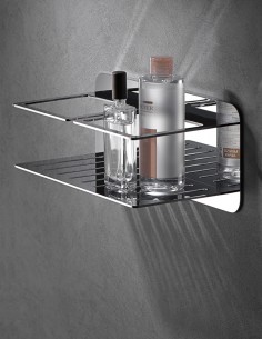 Cesta ducha acero inoxidable modelo cromo o níquel cepillado Imán de IMEX