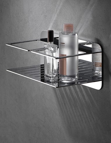 Cesta ducha acero inoxidable modelo cromo o níquel cepillado Imán de IMEX