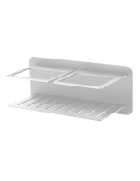 Cesta ducha acero inoxidable blanco mate