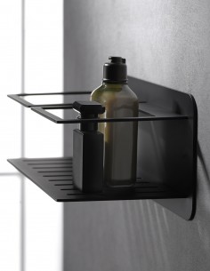 Cesta ducha acero inoxidable negro mate