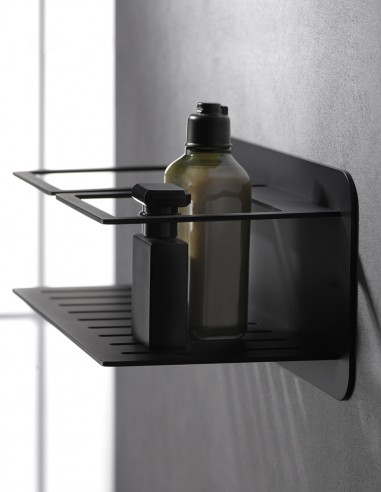 Cesta ducha acero inoxidable negro mate