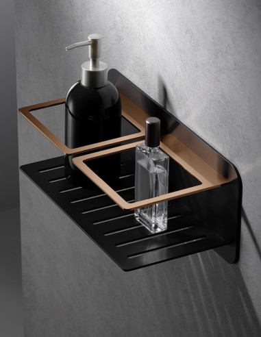 Cesta ducha acero inoxidable modelo blanco, negro o negro/oro rosa Imán de IMEX