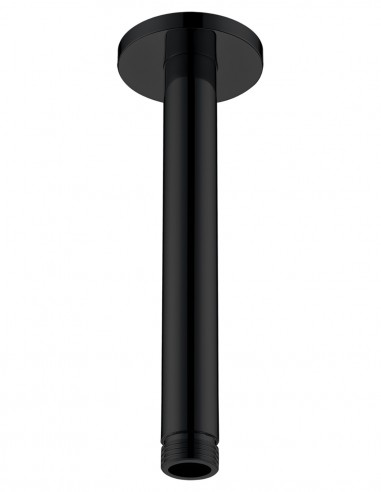 Brazo de ducha a techo negro mate