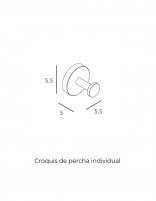 Percha individual cromo/níquel - Round de GME