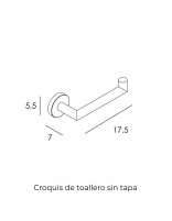 Portarrollos sin tapa cromo/níquel - Round de GME