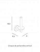 Portarrollos vertical cromo/níquel - Round de GME