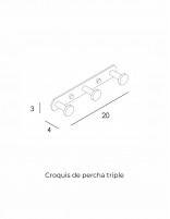 Percha triple negro/titanio- Round de GME