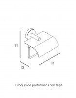 Portarrollos con tapa negro/titanio- Round de GME