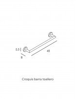 Toallero 45 mm cromo/níquel - Round de GME