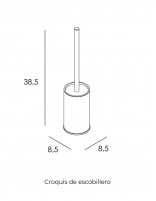 Escobillero a pared oro/cobre - Round de GME