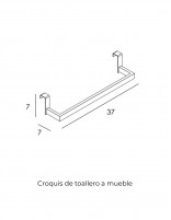 Toallero a mueble cromo/níquel - Quadra de GME