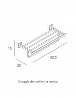 Toallero con repisa cromo/níquel - Quadra de GME