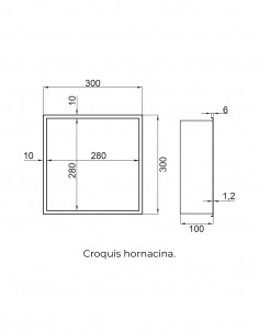 Hornacina empotrada blanca - acero inoxidable de GME 2