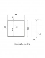 Hornacina empotrada cobre croquis