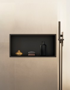 Hornacina empotrada rectangular negra - acero inoxidable de GME 2