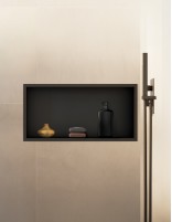 Hornacina empotrada rectangular negra ambiente