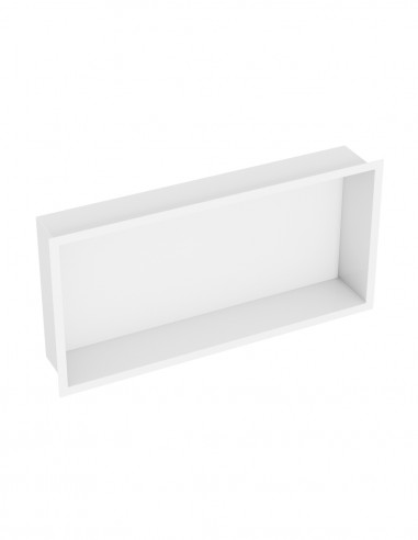 Hornacina empotrada rectangular blanca - acero inoxidable de GME