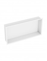 Hornacina empotrada rectangular blanca - acero inoxidable de GME