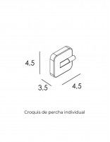 Percha individual oro/cobre - Quadra de GME