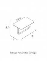 Portarrollos con tapa oro/cobre - Quadra de GME