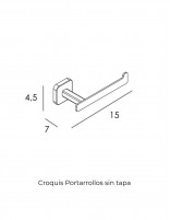 Portarrollos sin tapa oro/cobre - Quadra de GME