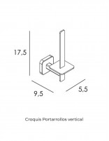 Portarrollos vertical cromo/níquel - Quadra de GME