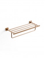 Toallero con repisa oro/cobre - Quadra de GME