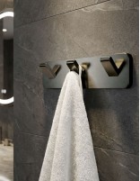 Percha triple negro/titanio - Quadra de GME