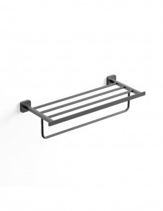 Toallero con repisa negro/titanio - Quadra de GME 2