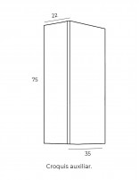 Módulo auxiliar de 1 puerta - 75x35x22 cm Bathplus