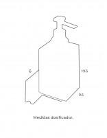 Dosificador de jabón - RUBI Crystal de PyP