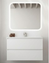 Mueble de baño 2 cajones blanco mate