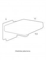 Jabonera baño - RUBI Crystal de PyP