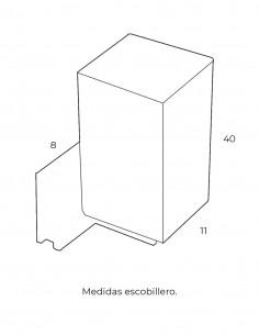 Escobillero pared baño - completo RUBI Crystal de PyP 2