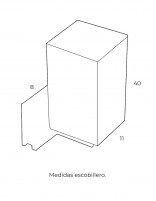 Escobillero pared baño - completo RUBI Crystal de PyP