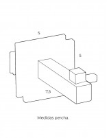 Perchero baño - RUBI Crystal de PyP